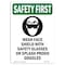 Signmission OSHA Sign, Wear Face Shield W/, 24in X 18in Decal, 18" W, 24" H, Portrait, OS-SF-D-1824-V-11396 OS-SF-D-1824-V-11396 - alternate 1
